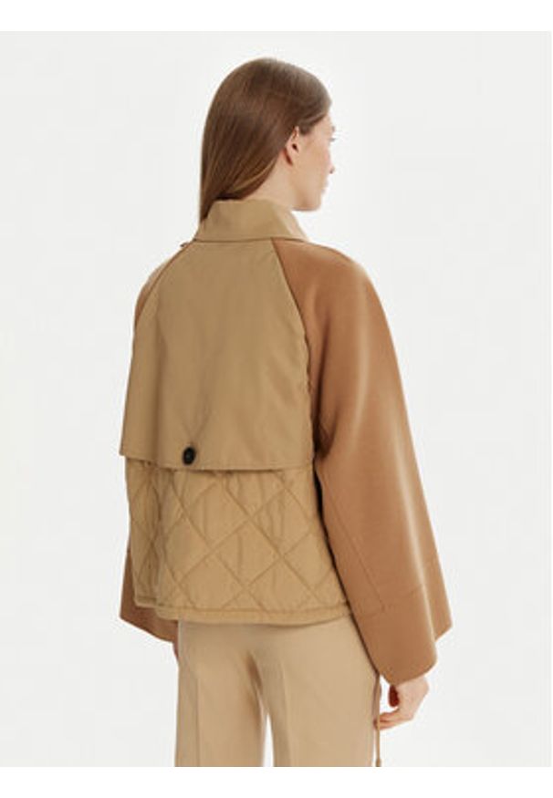 Weekend Max Mara Trencz Bazar 2515081041 Beżowy Relaxed Fit. Kolor: beżowy. Materiał: bawełna