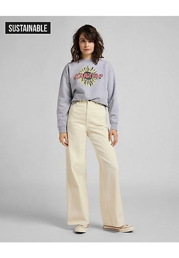 Lee - DAMSKIE SPODNIE JEANSOWE LEE STELLA A LINE ECRU L31SQHYJ 112107282