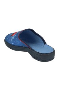 Befado kolorowe obuwie dziecięce 707Y419 niebieskie. Kolor: niebieski. Materiał: materiał, bawełna. Wzór: kolorowy. Sezon: jesień, zima