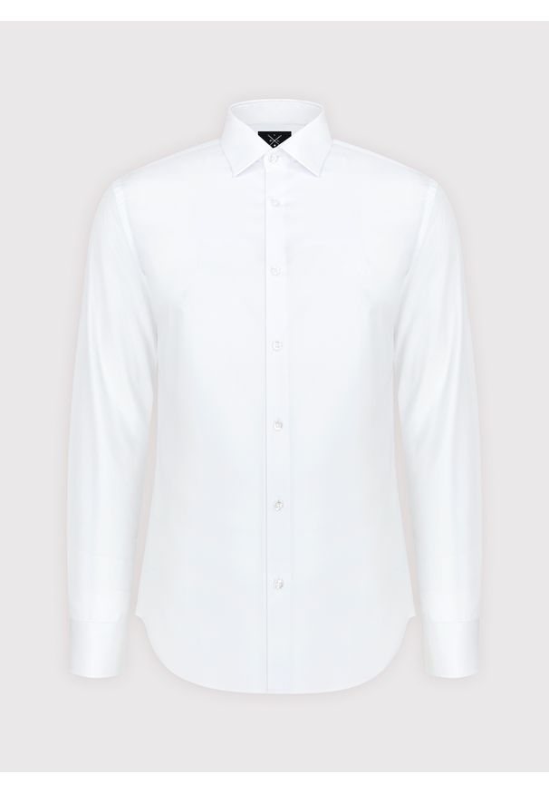 Pako Lorente - PAKO LORENTE – Biała bawełniana koszula męska. Okazja: na studniówkę. Kolor: biały, czarny. Materiał: bawełna. Długość rękawa: długi rękaw. Długość: długie. Wzór: gładki