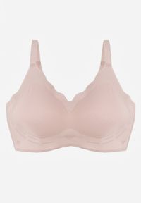 Born2be - Jasnoróżowy Usztywniany Biustonosz Bezszwowy Bez Fiszbin Pretiona. Kolor: różowy. Materiał: materiał #6