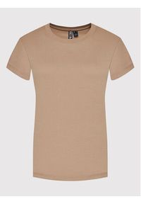 Pieces T-Shirt Ria 17086970 Beżowy Regular Fit. Kolor: beżowy. Materiał: bawełna
