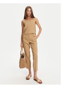 Marella Spodnie materiałowe Arles 2513131065 Beżowy Slim Fit. Kolor: beżowy. Materiał: wiskoza #5