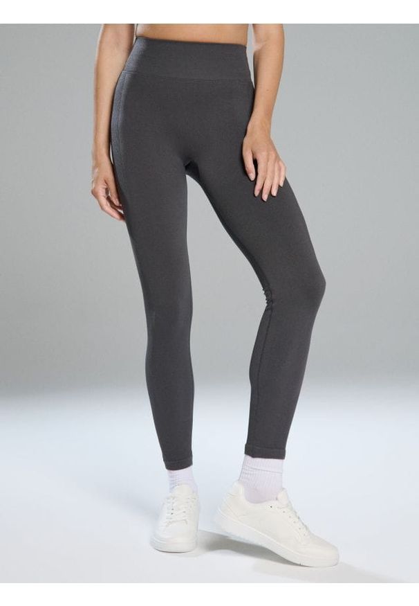 Sinsay - Legginsy sportowe - szary. Kolor: szary. Styl: sportowy