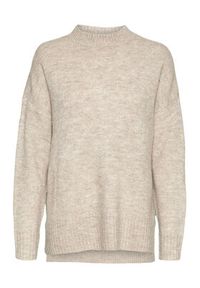 Vero Moda Sweter 10269229 Beżowy Regular Fit. Kolor: beżowy. Materiał: syntetyk