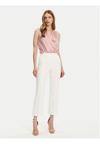 Elisabetta Franchi Spodnie materiałowe PA-089-51E2-V290 Biały Regular Fit. Kolor: biały. Materiał: syntetyk #2