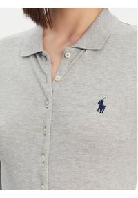 Polo Ralph Lauren Koszula 211941176001 Szary Slim Fit. Typ kołnierza: polo. Kolor: szary. Materiał: bawełna #7