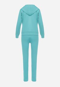 Born2be - Zielony Komplet Dresowy 3-częściowy z Lampasami Hisa. Kolekcja: plus size. Kolor: zielony. Materiał: dresówka. Sport: turystyka piesza