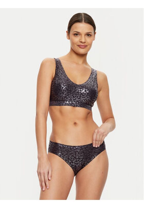 Chantelle Biustonosz top Soft Stretch C11DQ1 Granatowy. Kolor: niebieski. Materiał: syntetyk