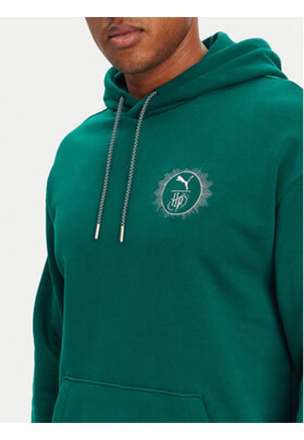 Puma Bluza Unisex Harry Potter 630093 Zielony Relaxed Fit. Kolor: zielony. Materiał: bawełna