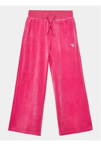 Guess Spodnie dresowe J4RQ16 KBXI2 Różowy Wide Leg. Kolor: różowy. Materiał: syntetyk