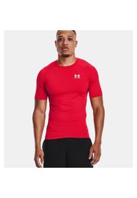 Under Armour - Koszulka termoaktywna męska UNDER ARMOUR HeatGea® Short Sleeve. Kolor: czerwony. Długość rękawa: krótki rękaw. Długość: krótkie #1