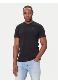 Tommy Jeans T-Shirt Linear Chest DM0DM21780 Czarny Slim Fit. Kolor: czarny. Materiał: bawełna
