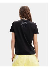 Desigual T-Shirt 23SWTKA0 Czarny Regular Fit. Kolor: czarny. Materiał: bawełna #4