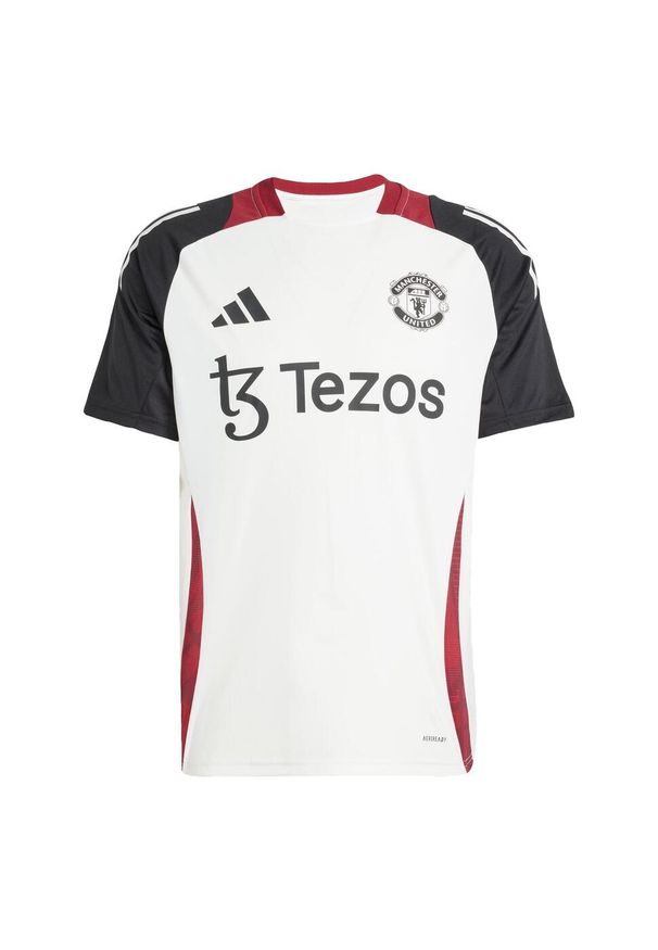 Adidas - Koszulka Manchester United Tiro 24 Training. Kolor: biały, wielokolorowy, czarny. Materiał: materiał