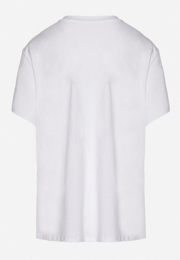 Born2be - Biały T-shirt z Bawełny w Klasycznym Stylu Tulseli. Okazja: na co dzień. Kolor: biały. Materiał: bawełna. Styl: klasyczny