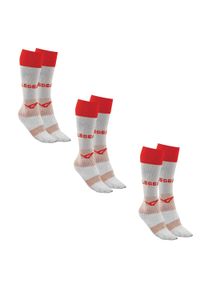 LEGEA - Skarpety PIŁKARSKIE Ciclone białe czerwone 3 pary. Kolor: czerwony, wielokolorowy, biały. Sport: piłka nożna #1