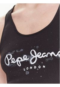 Pepe Jeans Top Ozella PL505474 Czarny Regular Fit. Kolor: czarny. Materiał: bawełna