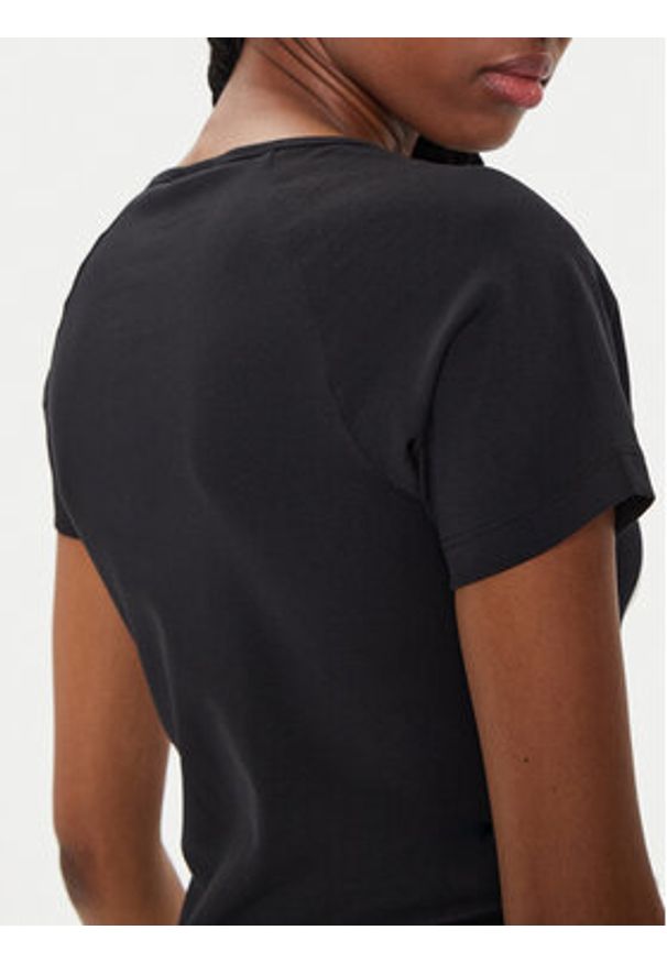 Juicy Couture T-Shirt Ride A Cowgirl JCWCT23333 Czarny Slim Fit. Kolor: czarny. Materiał: bawełna