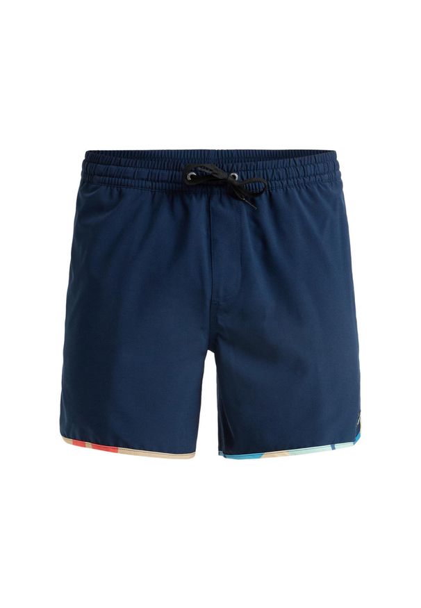 Quiksilver - Szorty kąpielowe dla Mężczyzn SURFSILK SCALLOP 16" Czarny. Kolor: niebieski. Materiał: elastan, poliester. Styl: sportowy