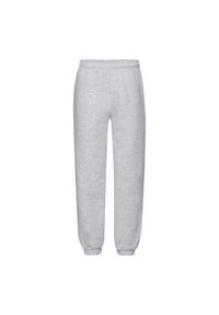 FRUIT OF THE LOOM - Spodnie Do Biegania Dla Dzieci/dzieci Premium Heather Z Elastycznymi Mankietami. Kolor: szary. Sezon: lato. Sport: turystyka piesza