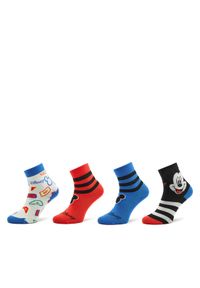 Adidas - adidas Zestaw 3 par wysokich skarpet dziecięcych Mickey Mouse Crew Socks 3 Pairs IB6776 Kolorowy. Materiał: materiał. Wzór: motyw z bajki, kolorowy