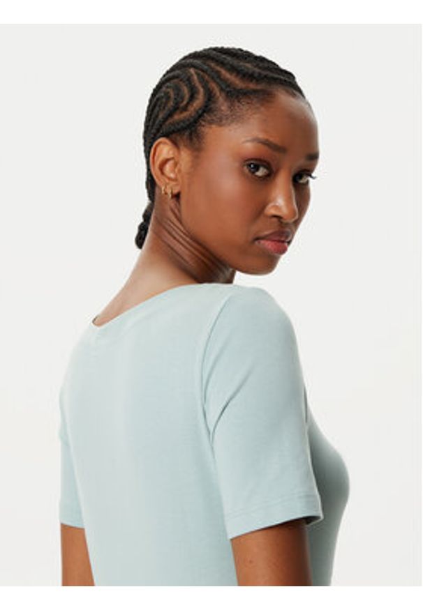 Vero Moda T-Shirt Panda 10231753 Zielony Slim Fit. Kolor: zielony. Materiał: bawełna