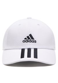 Adidas - adidas Czapka z daszkiem Baseball 3-Stripes Twill Cap FQ5411 Biały. Kolor: biały. Materiał: materiał
