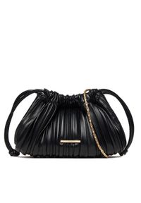 Calvin Klein Torebka Drawstring Plisse Conv Mini Cb P LV04F3077G Czarny. Kolor: czarny. Materiał: skórzane #1