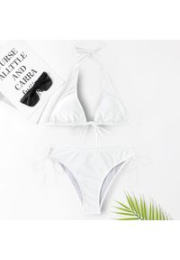 Intica - Bikini wiązane na szyję do plażowania Trien. Kolor: biały. Materiał: materiał
