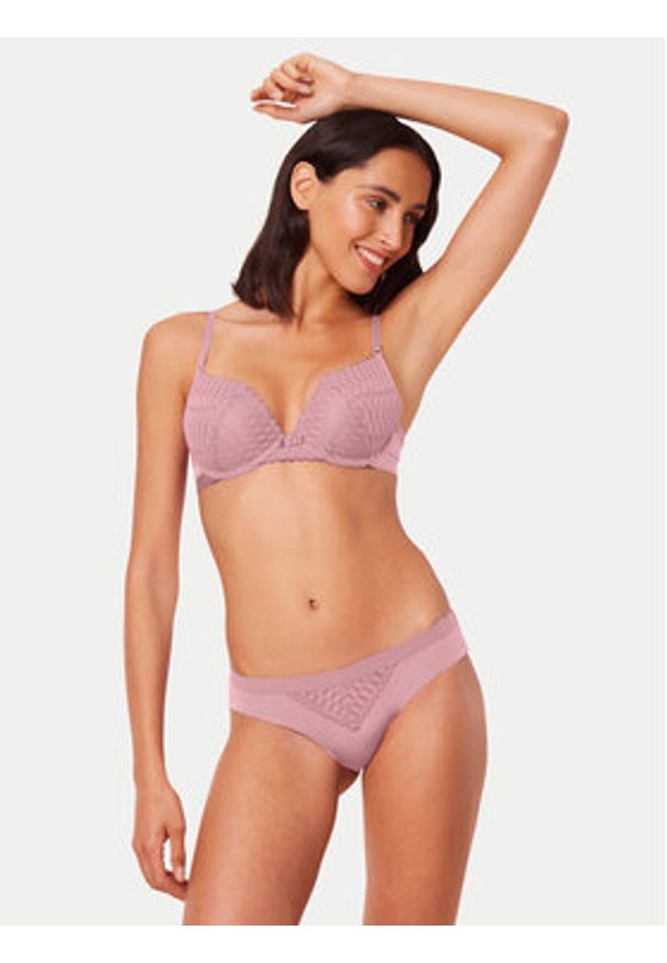 Triumph Biustonosz z fiszbiną Aura Spotlight T WHU 10216452 Różowy. Kolor: różowy. Materiał: syntetyk