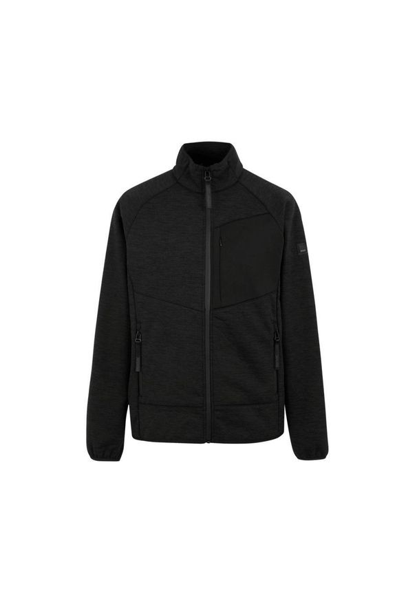 Polar zapinany na zamek błyskawiczny Regatta Salzance. Kolor: czarny, szary, wielokolorowy. Materiał: polar. Sport: turystyka piesza