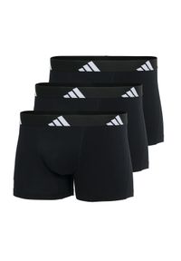 Adidas - Bokserki Active Flex Cotton 3 pak. Kolor: czarny. Materiał: elastan, bawełna. Sport: fitness