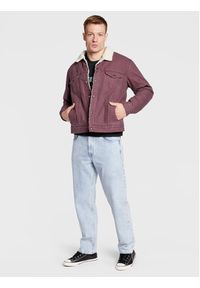 Levi's® Kurtka jeansowa Type III Sherpa Trucker 16365-0185 Fioletowy Regular Fit. Kolor: fioletowy. Materiał: jeans, bawełna