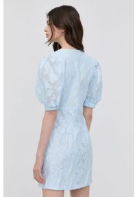 BARDOT - Bardot Sukienka mini rozkloszowana. Kolor: niebieski. Materiał: tkanina. Typ sukienki: rozkloszowane. Długość: mini #2