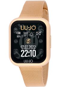 Liujo - Smartwatch damski LIU JO SWLJ150 różowe złoto bransoleta. Rodzaj zegarka: smartwatch. Kolor: złoty, różowy, wielokolorowy