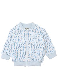 Kenzo kids - KENZO KIDS - Niebieska bluza z logo 6-12 miesięcy. Kolor: niebieski. Materiał: bawełna. Długość rękawa: długi rękaw. Długość: długie