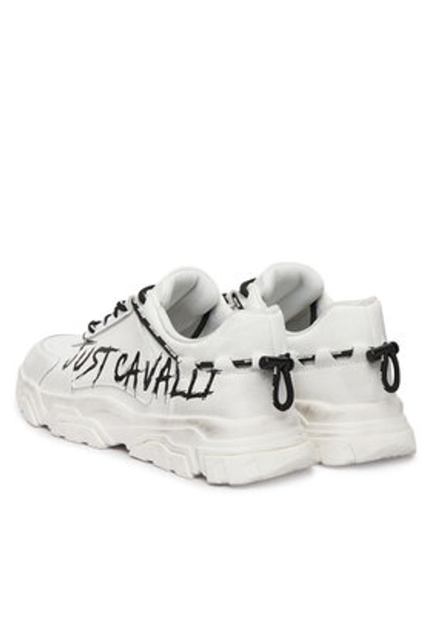 Just Cavalli Sneakersy 80QA3SH1 ZPC21 Biały. Kolor: biały. Materiał: skóra