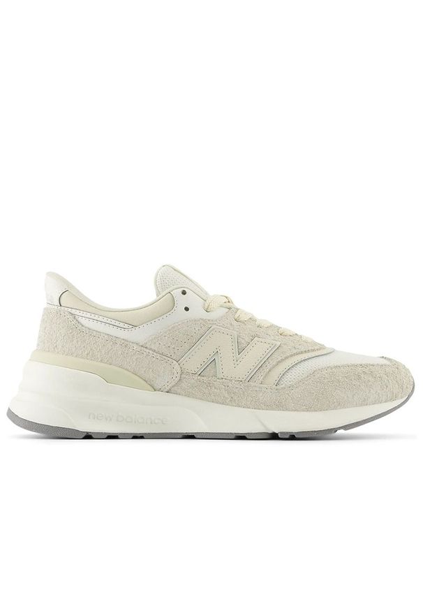 Buty New Balance U997REH - beżowe. Okazja: na co dzień. Kolor: beżowy. Materiał: materiał, syntetyk, guma, skóra. Szerokość cholewki: normalna