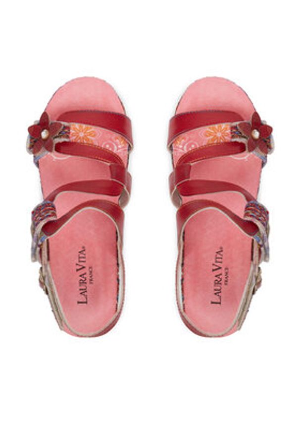 Laura Vita Sandały Beclindao 20 Czerwony. Kolor: czerwony. Materiał: skóra