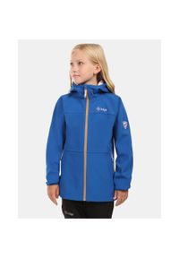 Dziewczęca kurtka softshell Kilpi RAVIA-J. Kolor: niebieski. Materiał: softshell. Sport: turystyka piesza #1