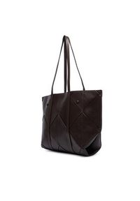 Calvin Klein Torebka Woven Medium Carryall LV04F3548G Brązowy. Kolor: brązowy. Materiał: skórzane #4