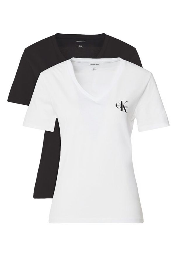Calvin Klein Jeans Komplet 2 t-shirtów LV047C906G Czarny Regular Fit. Kolor: czarny. Materiał: bawełna