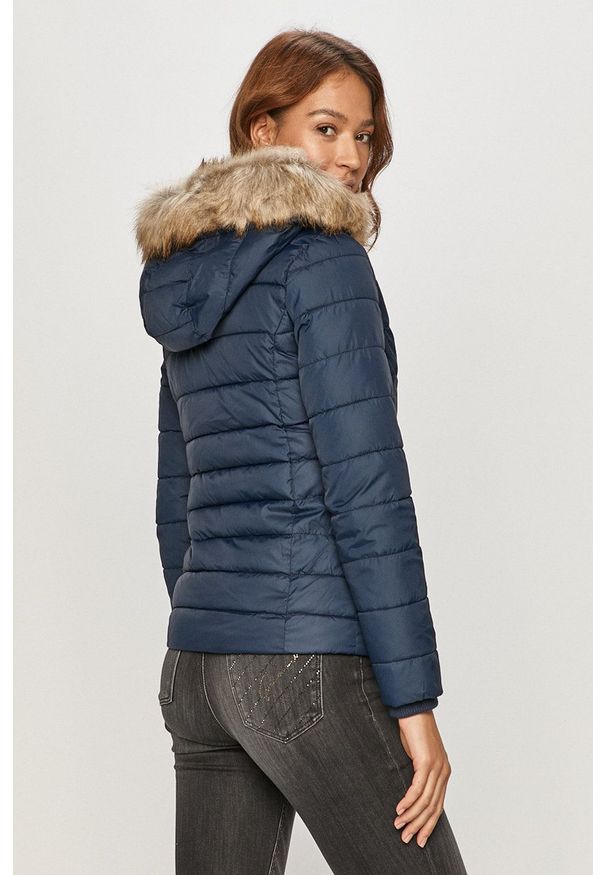 Tommy Jeans - Kurtka DW0DW09062. Okazja: na co dzień. Kolor: niebieski. Materiał: futro. Styl: casual