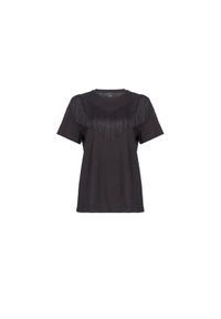 Pinko T-Shirt Under World 103727 A1XS Czarny Regular Fit. Kolor: czarny. Materiał: bawełna
