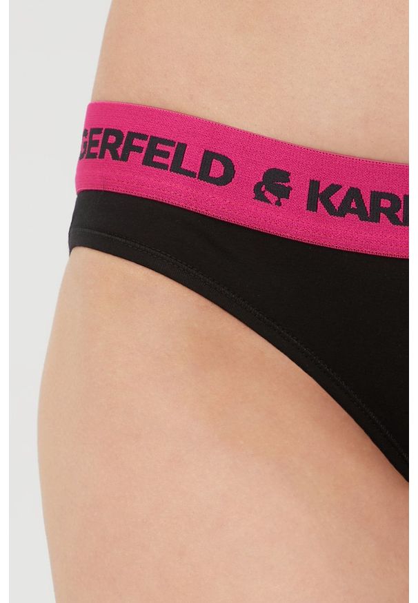 Karl Lagerfeld figi (2-pack) kolor czarny. Kolor: czarny. Materiał: materiał, tkanina, jedwab, lyocell