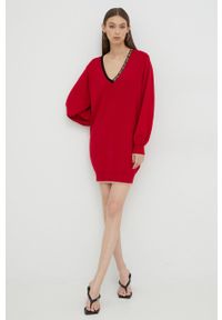 Liu Jo sukienka kolor czerwony mini prosta. Kolor: czerwony. Typ sukienki: proste. Długość: mini