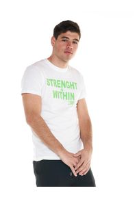LEONE 1947 APPAREL - Siła tkwi w sportowej koszulce męskiej Fuo. Kolor: biały. Materiał: tkanina. Sport: fitness