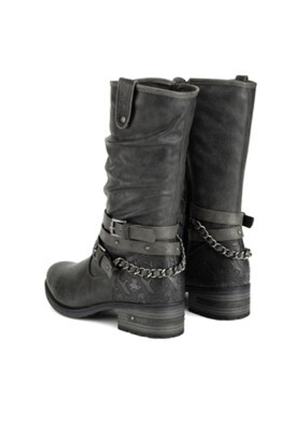 Mustang Kozaki 1229-605 Szary. Kolor: szary. Materiał: materiał