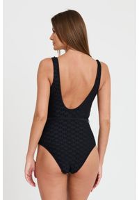 Karl Lagerfeld - KARL LAGERFELD Czarny strój kąpielowy Kl Monogram Swimsuit. Kolor: czarny